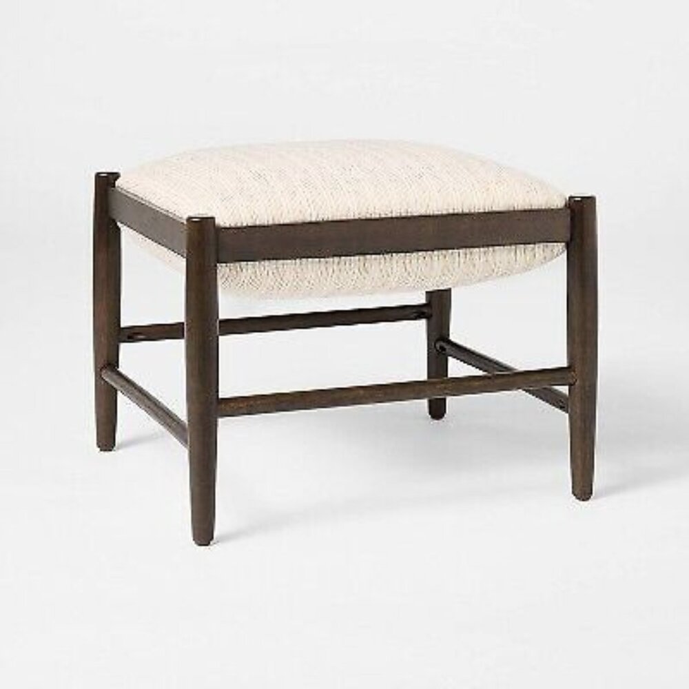 Wood Frame‎ Pillow Top Ottoman Cream - Threshold Studio McGee - Target 2024